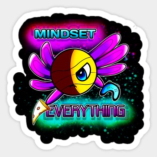 Mindset Everything Axolotl Basketball Season Kids Teens Graphic Gift Sticker